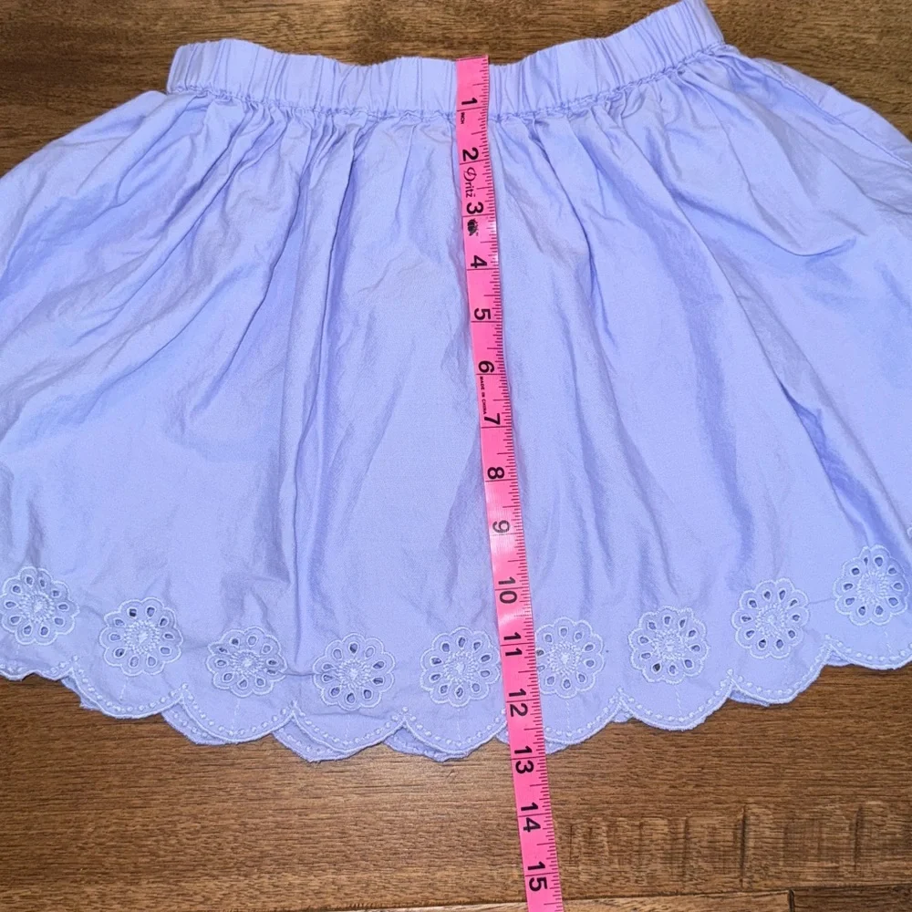 GAP KIDS Girls Purple Eyelet Border Skirt - Size M (8) - 100% Cotton